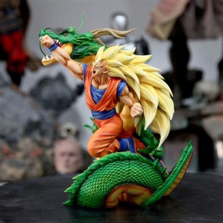 A dragon ball action figure during the fair. A dragon ball action figure during the fair.