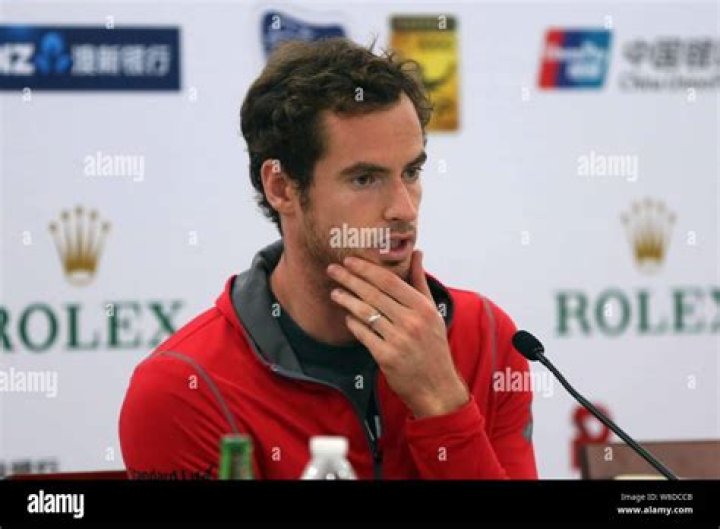 Andy Murray attends a press conference