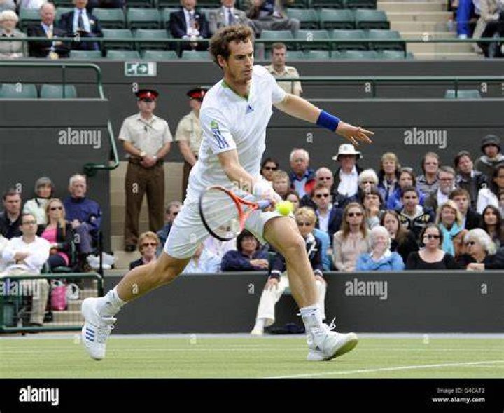 Andy Murray in action