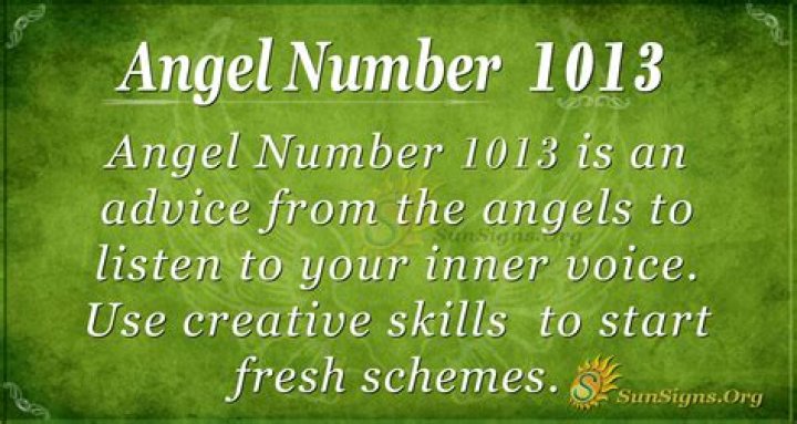 angel number 1013