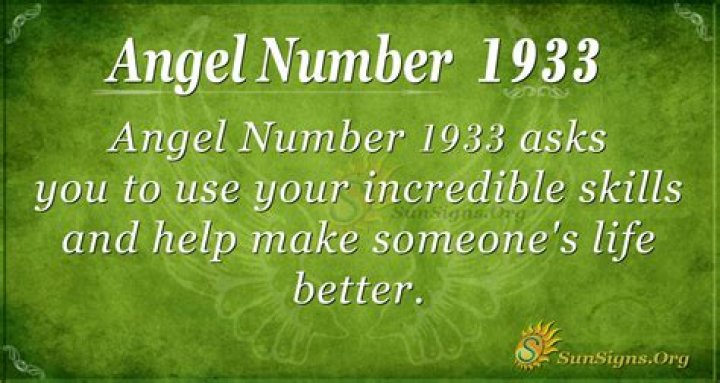 Angel Number 1933