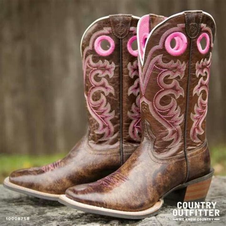 Ariat pink cowboy boots