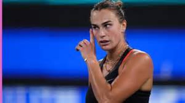 Aryna Sabalenka during a match