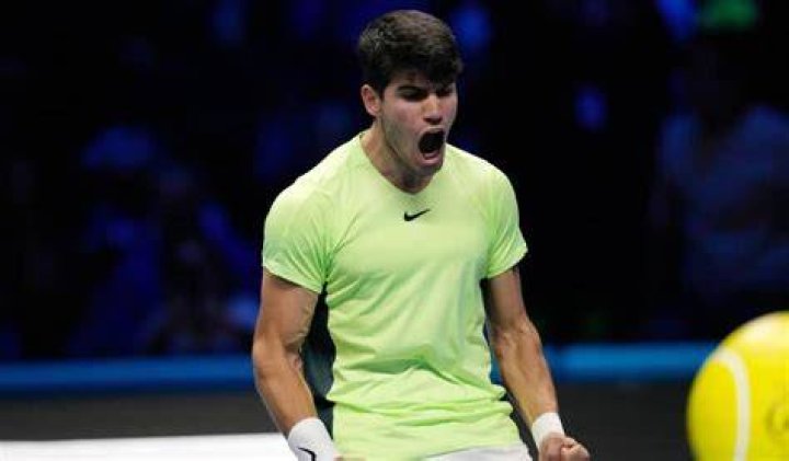 Carlos Alcaraz is pumped at the ATP Finals
