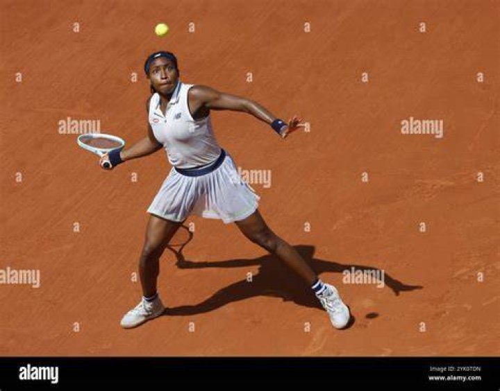 Coco Gauff in action