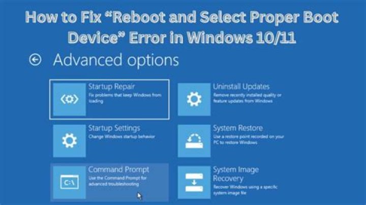 Fix error reboot and select proper boot device