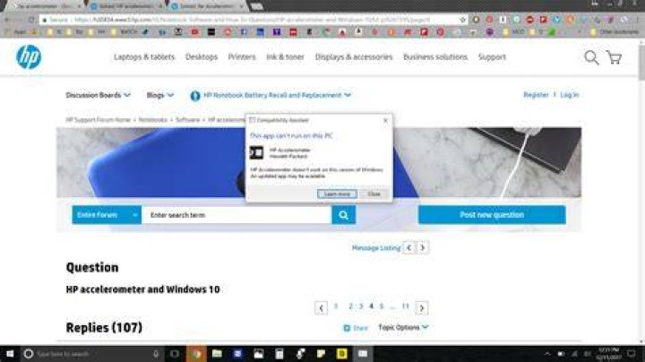 Fix HP Accelerometer errors in Windows 10/11