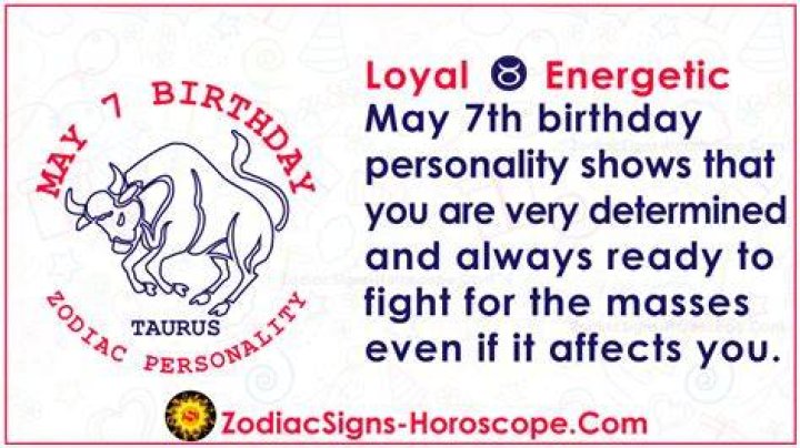 may 7 birthday personality