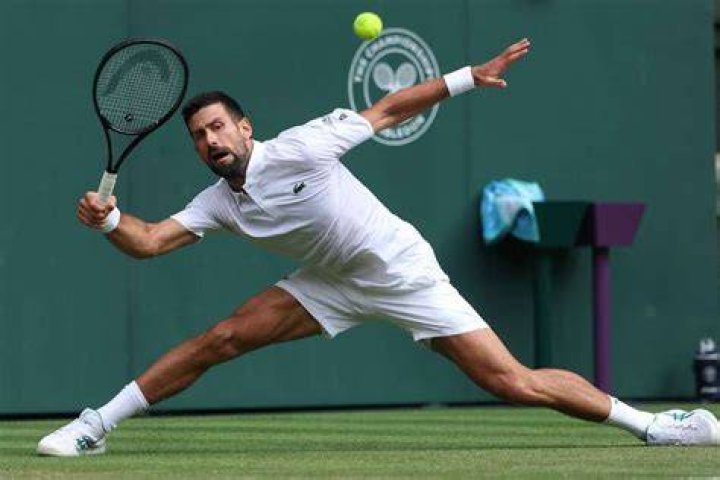 Novak Djokovic in action