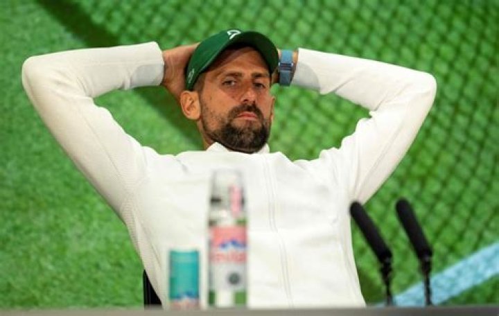 Novak Djokovic talks to the media in Dubai