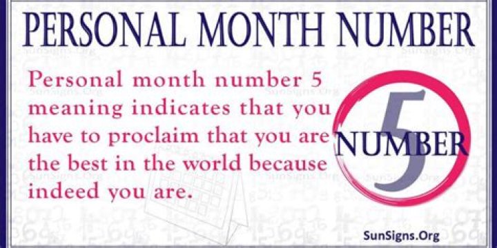 Personal month number 5