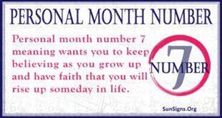 Personal month number 7