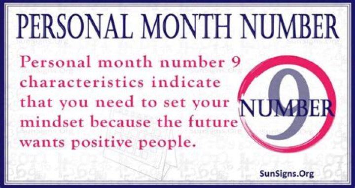 Personal month number 9