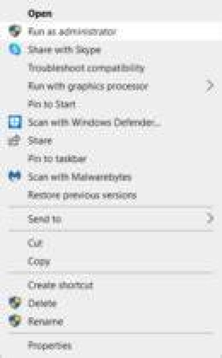 The Run as administrator option Run as administrator tdsskiller won't run