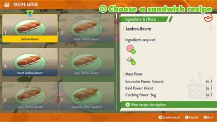 Sandwich recipe - Bulbapedia, the community-driven Pokémon encyclopedia