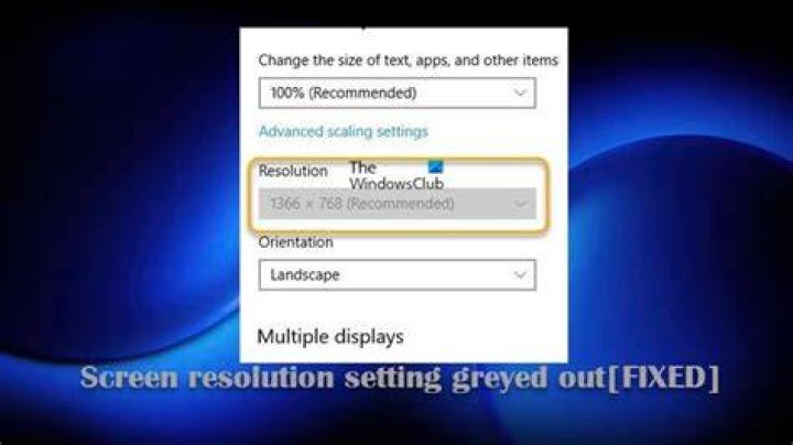 screen resolution changes after update