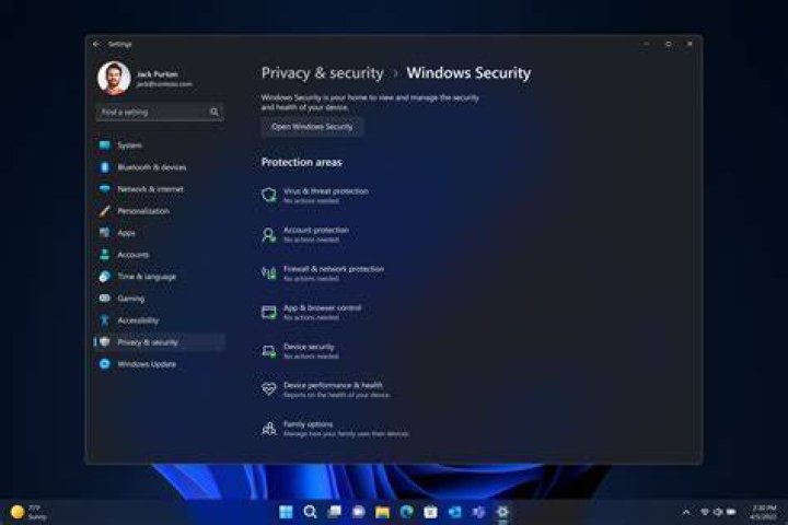 security settings