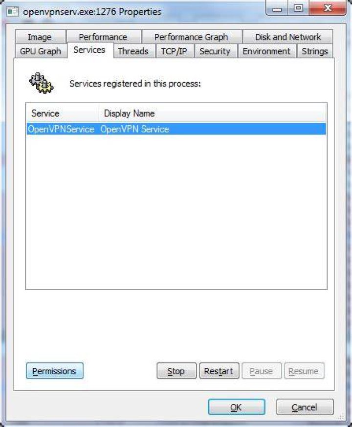 Service properties to fix openvpn windows 11 not working