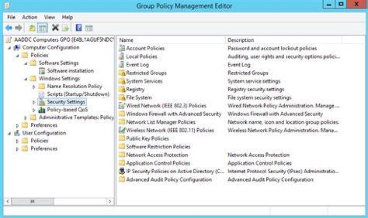 The Group Policy Editor window The Group Policy Editor System Error 67