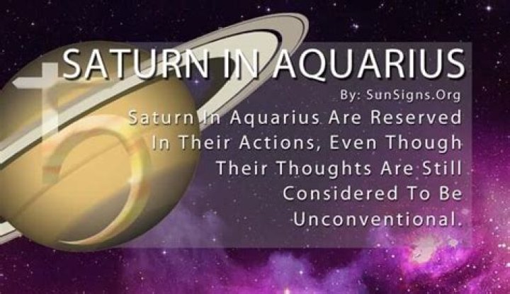 The Saturn In Aquarius