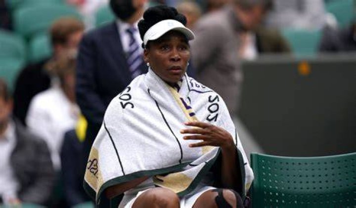 Venus Williams during a changeover